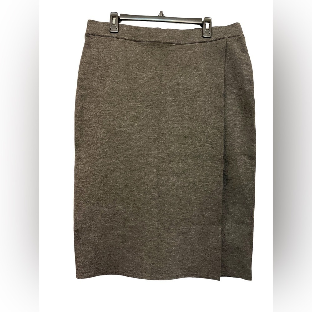 Liz Claiborne Ponte Knit Faux Wrap Pencil Skirt